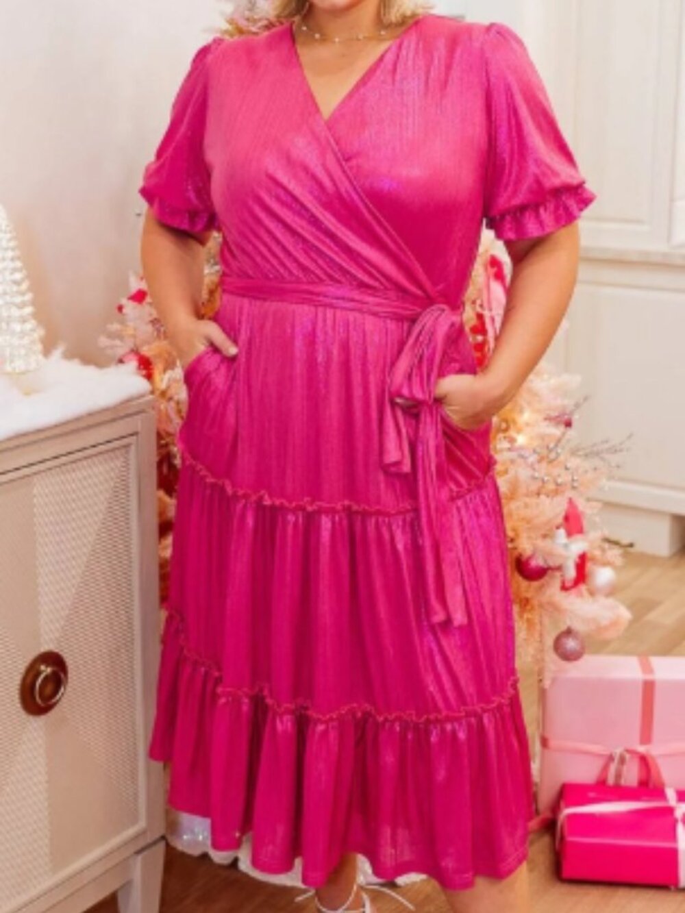 Ivy City Co Millie Dress in Pink